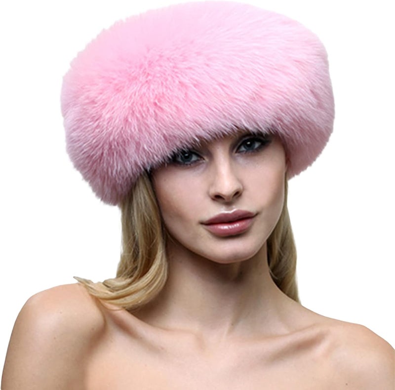 PMIYS Womens Faux Fur Hat Winter Russian Hats Warm Skiing Hat Fluffy Earmuff Hat - Image 2